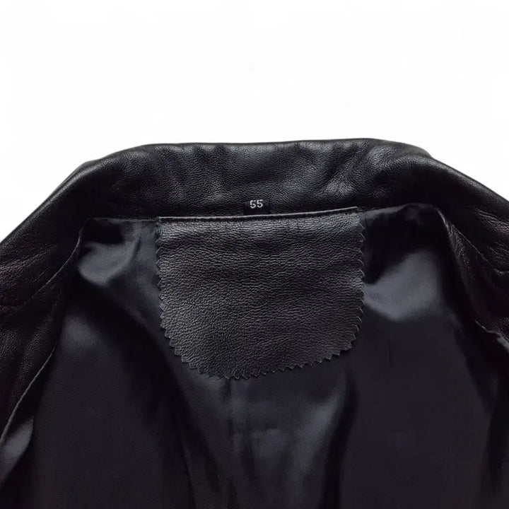 [BUNJANG] Vintage Lambskin Leather Blazer Jacket / [XS] 빈티지 양가죽 블레이저 자켓
