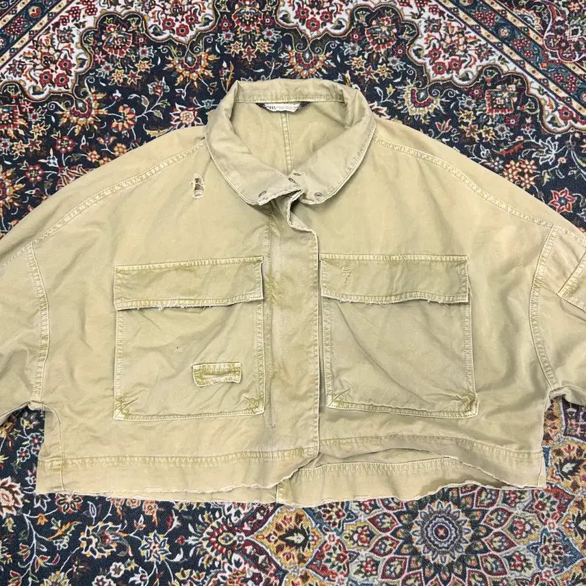 [BUNJANG] ZARA Vintage Racing Crop Jacket / 자라 빈티지 크롭 자켓