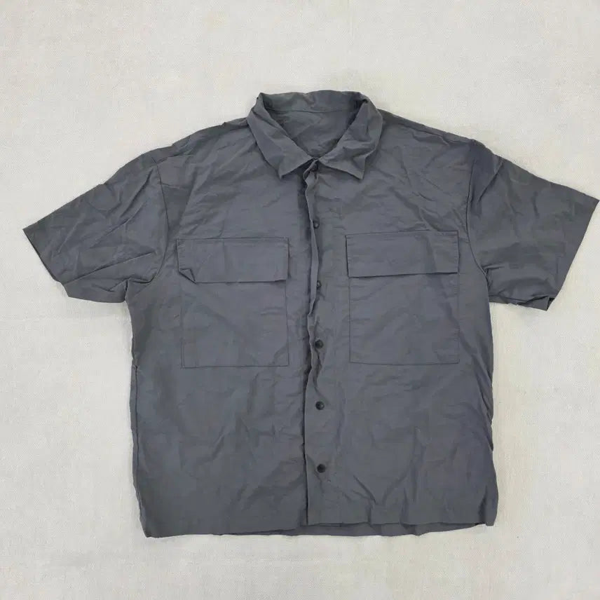 [BUNJANG] F Nylon Pocket Short Sleeve Shirt 0213J / [F] 반팔 셔츠 나일론 포켓셔츠 0213J