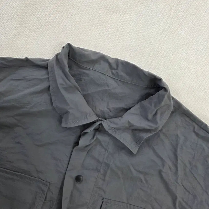 [BUNJANG] F Nylon Pocket Short Sleeve Shirt 0213J / [F] 반팔 셔츠 나일론 포켓셔츠 0213J
