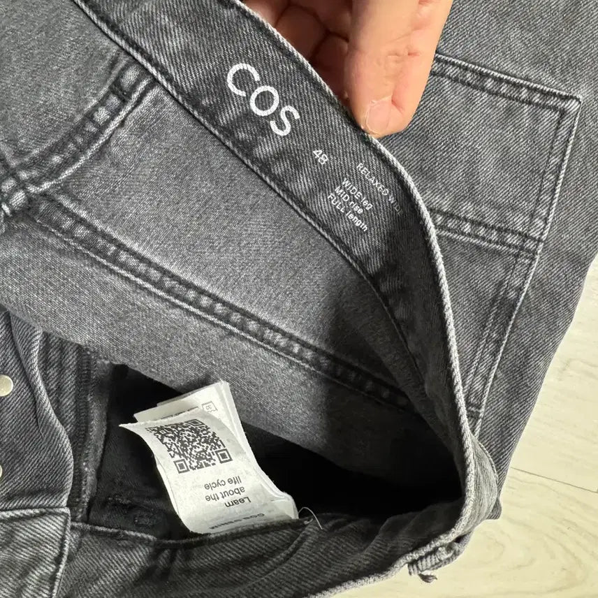[BUNJANG] COS Relaxed Wide-Leg Jeans - Gray / 코스 릴렉스드 와이드레그 진 그레이 48