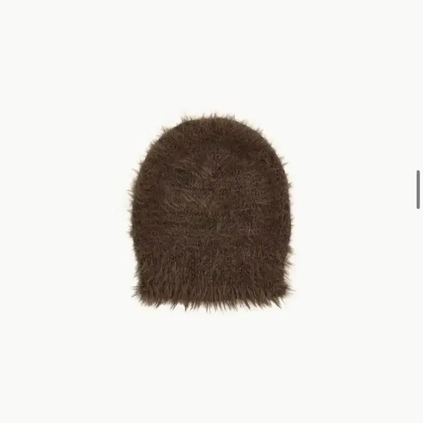 [BUNJANG] AMOMENTO Shaggy Knit Beanie Brown / 아모멘토 샤기 니트 비니 브라운