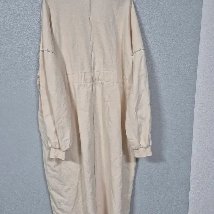 [BUNJANG] Ivory Fleece Lined String Long Dress / 아이보리 쭈리면 기모 스트링 원피스 프리