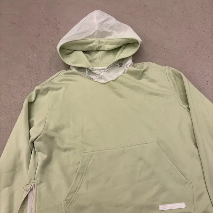 [BUNJANG] Solid Homme Layered Green Hoodie / 솔리드옴므 레이어드 그린 후드티