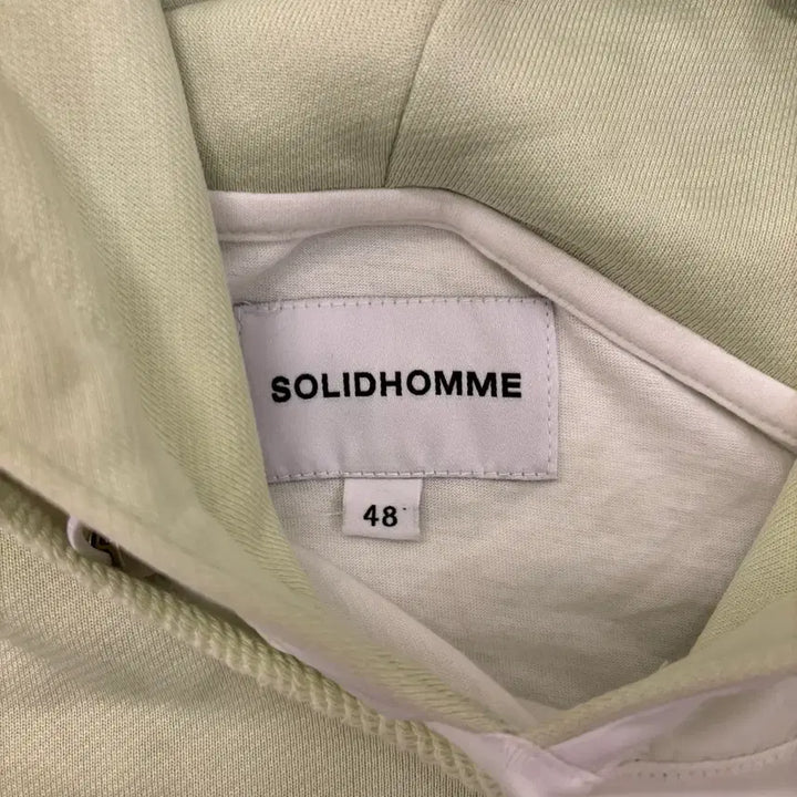 [BUNJANG] Solid Homme Layered Green Hoodie / 솔리드옴므 레이어드 그린 후드티