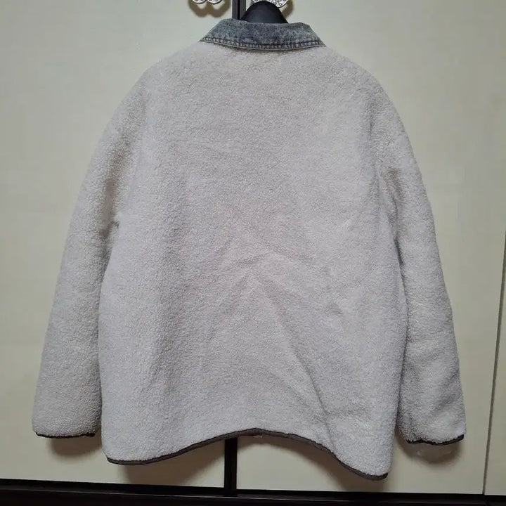 [BUNJANG] ab.f.z Layered Denim Jacket / ab.f.z 뽀글이 데님 레이어드 자켓 F1  66  77사이즈