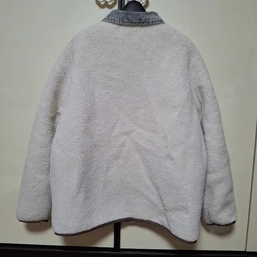 [BUNJANG] ab.f.z Layered Denim Jacket / ab.f.z 뽀글이 데님 레이어드 자켓 F1  66  77사이즈