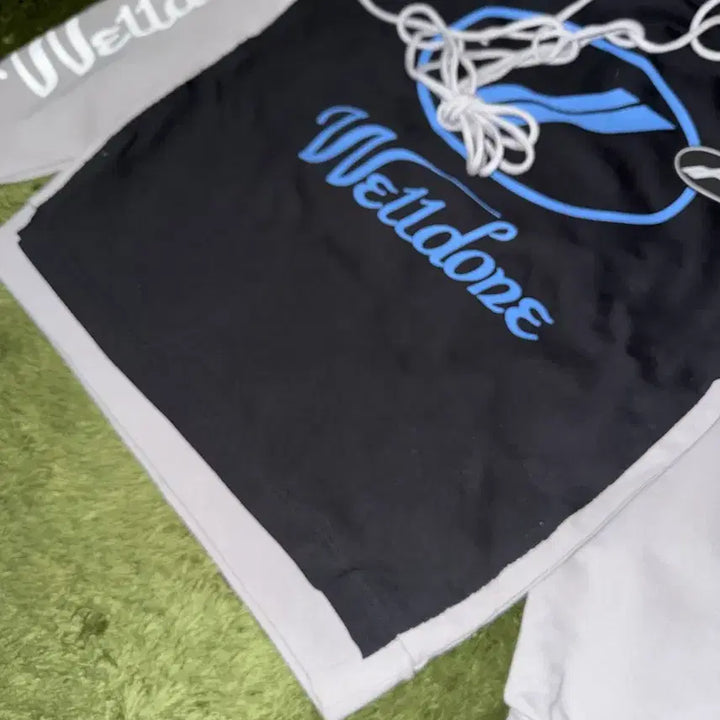 [BUNJANG] We11done Oversized Overlay Panel Logo Hoodie / We11done 웰던 오버사이즈드 오버레이 패널 로고 후디