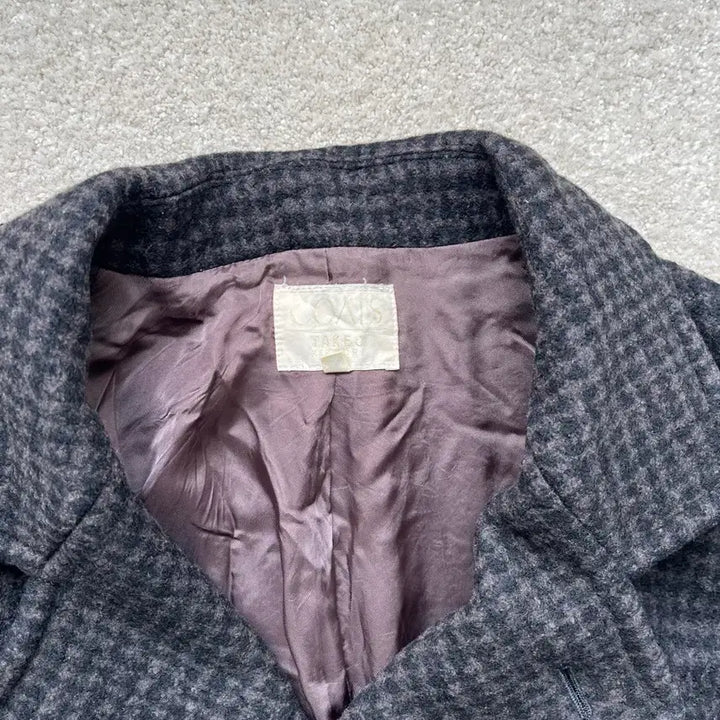 [BUNJANG] Takeo Kikuchi Houndstooth Double Long Coat / 타케오키쿠치 하운드투스 더블 롱 코트 (105-110)