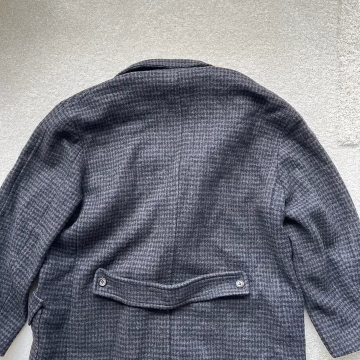 [BUNJANG] Takeo Kikuchi Houndstooth Double Long Coat / 타케오키쿠치 하운드투스 더블 롱 코트 (105-110)