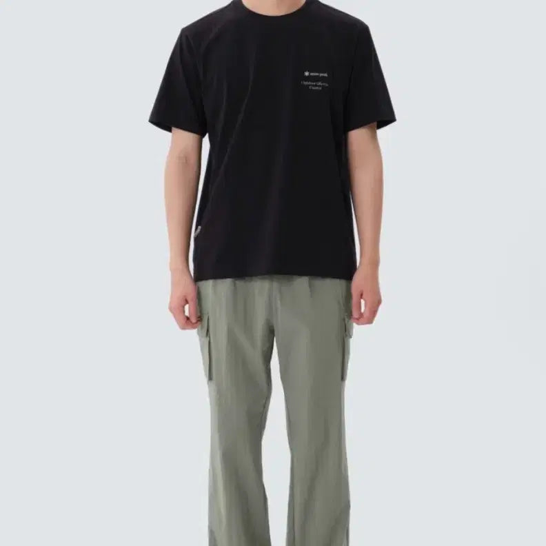 [BUNJANG] Snowpeak Woven Patch T-shirt / 스노우피크 우븐패치반팔티
