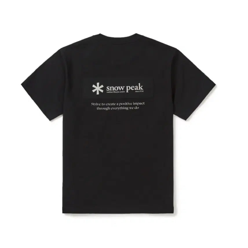[BUNJANG] Snowpeak Woven Patch T-shirt / 스노우피크 우븐패치반팔티