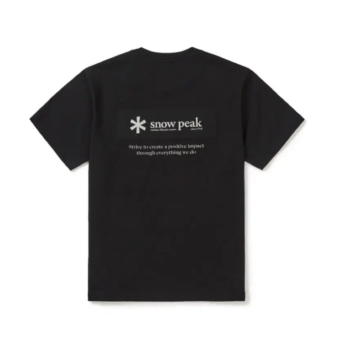 [BUNJANG] Snowpeak Woven Patch T-shirt / 스노우피크 우븐패치반팔티