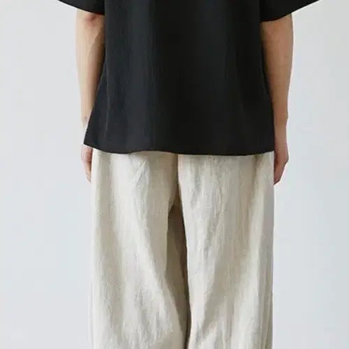 [BUNJANG] Malren Unisex Linen Balloon Pants Beige / 말렌 유니섹스 린넨 버튼 벌룬팬츠 베이지