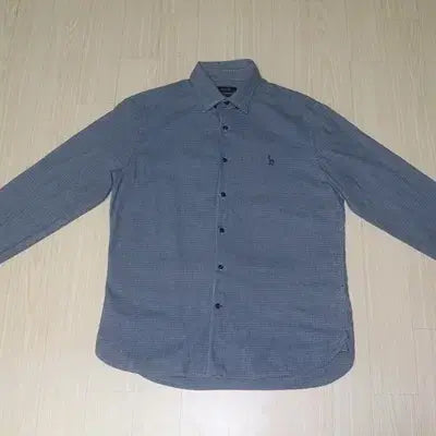 [BUNJANG] Hazzys Navy Black Checkered Shirt / (105)A305. 헤지스/네이비블랙 잔체크셔츠