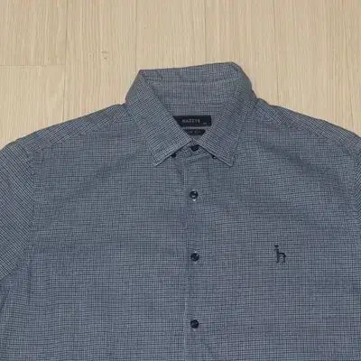 [BUNJANG] Hazzys Navy Black Checkered Shirt / (105)A305. 헤지스/네이비블랙 잔체크셔츠