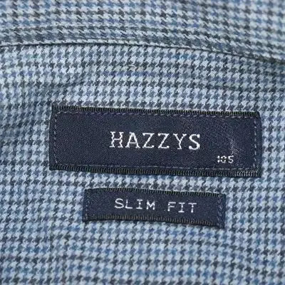 [BUNJANG] Hazzys Navy Black Checkered Shirt / (105)A305. 헤지스/네이비블랙 잔체크셔츠