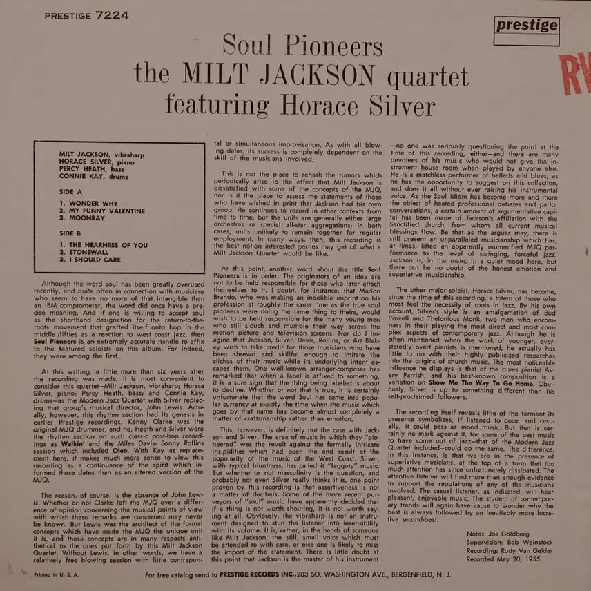 [BUNJANG] Milt Jackson Prestige Jazz LP / ORIGINAL JAZZ LP - MILT JACKSON