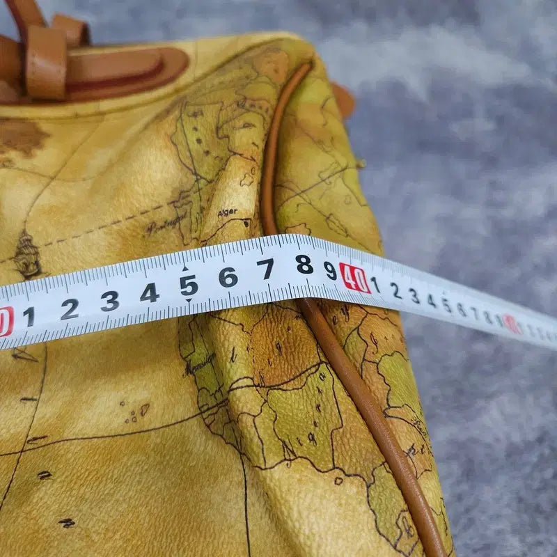 [BUNJANG] Vintage Boston Bag with Map / [] 빈티지 보스턴백 가방 지도