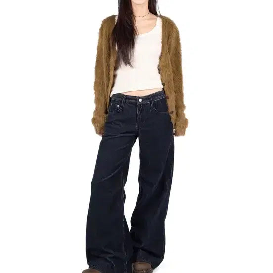 [BUNJANG] LitKim Corduroy Flare Low Pants / 릿킴 코듀로이 플레어 로우 팬츠