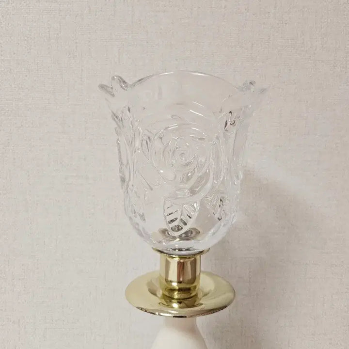 [BUNJANG] Vintage Big Rose Votive &amp; Rose Ceramic Brass Candle Holder Set / 빈티지 빅로즈 보티브&amp;로즈 도자기 브라스 촛대set