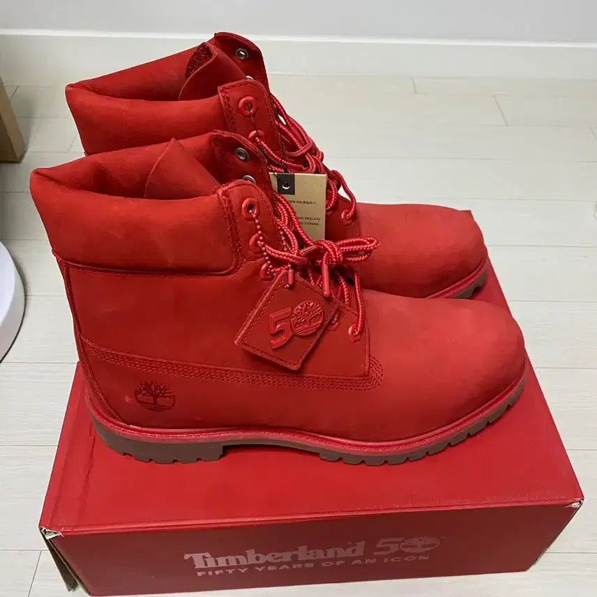 [BUNJANG] Timberland 50th Anniversary Red Premium 6-Inch Boots / 팀버랜드 50주년 레드 프리미엄 6인치 부츠 290