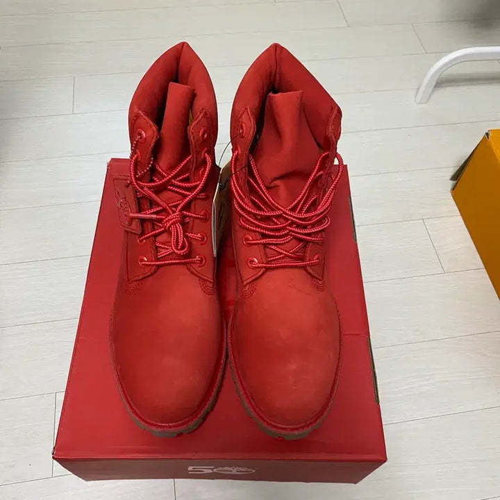 [BUNJANG] Timberland 50th Anniversary Red Premium 6-Inch Boots / 팀버랜드 50주년 레드 프리미엄 6인치 부츠 290