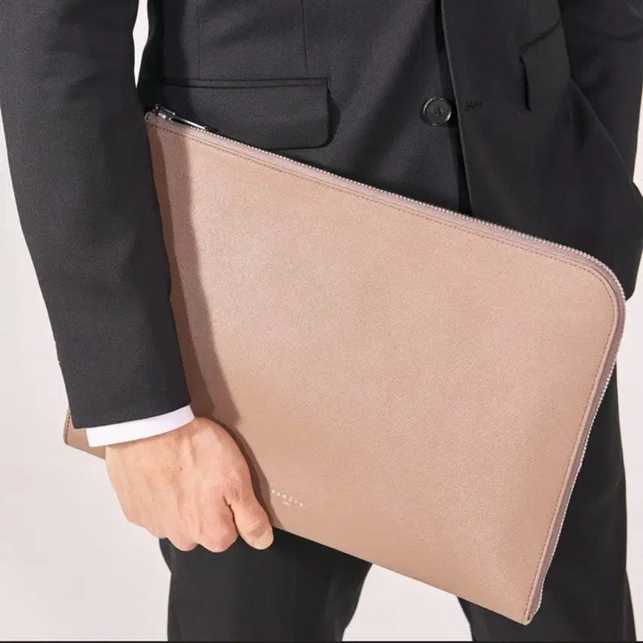 [BUNJANG] Sandro Saffiano Leather Pouch / 산드로 사피아노 가죽 파우치