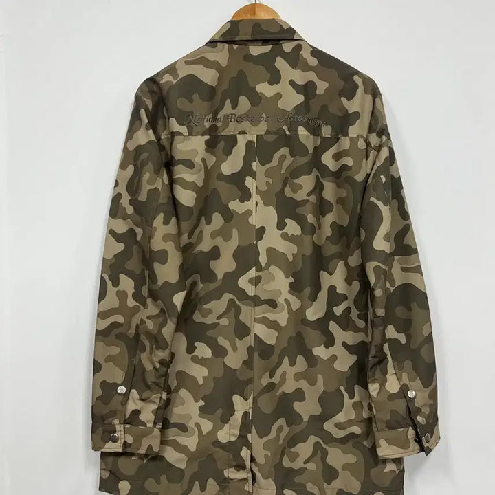 [BUNJANG] NBA LA Lakers Camo Pattern Coach Long Jacket / [105]  NBA 카모 패턴 LA 레이커스 코치 싱글 롱 자켓