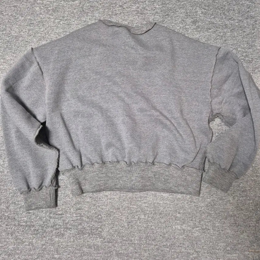 [BUNJANG] RECTO Overfit Mix Knit Sweatshirt [Gray] / 레시토 OVERFIT MIX KNIT SWEATSHIRT_[GRAY]