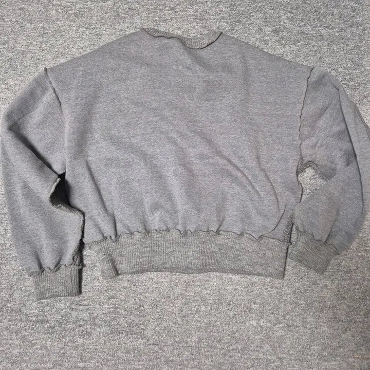 [BUNJANG] RECTO Overfit Mix Knit Sweatshirt [Gray] / 레시토 OVERFIT MIX KNIT SWEATSHIRT_[GRAY]