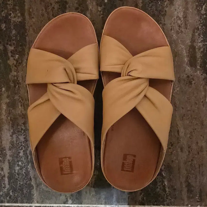 [BUNJANG] Fitflop Tweed Slide Slippers / 핏플랍 트위드 슬라이드 슬리퍼
