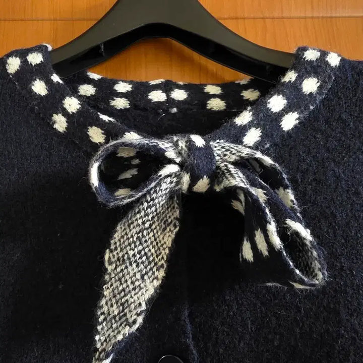 [BUNJANG] Navy Ribbon Cardigan / (새상품) 진네이비(?) 남색(?)리본 가디건