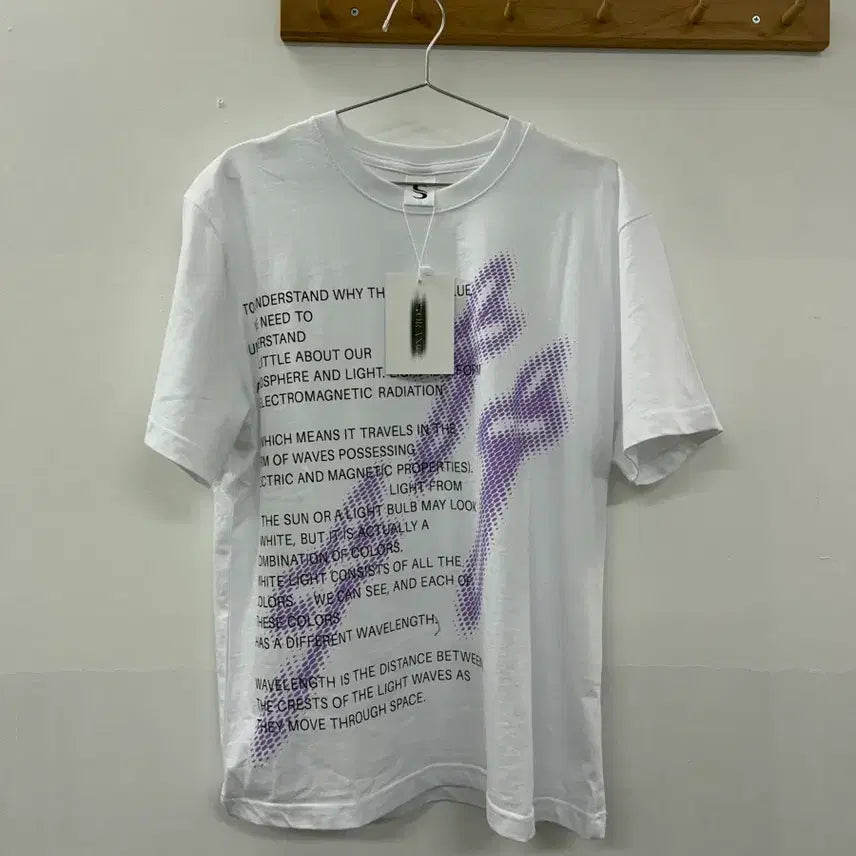 [BUNJANG] SORANO White Printed Short Sleeve T-shirt / SORANO 흰색 프린팅 반팔 티셔츠