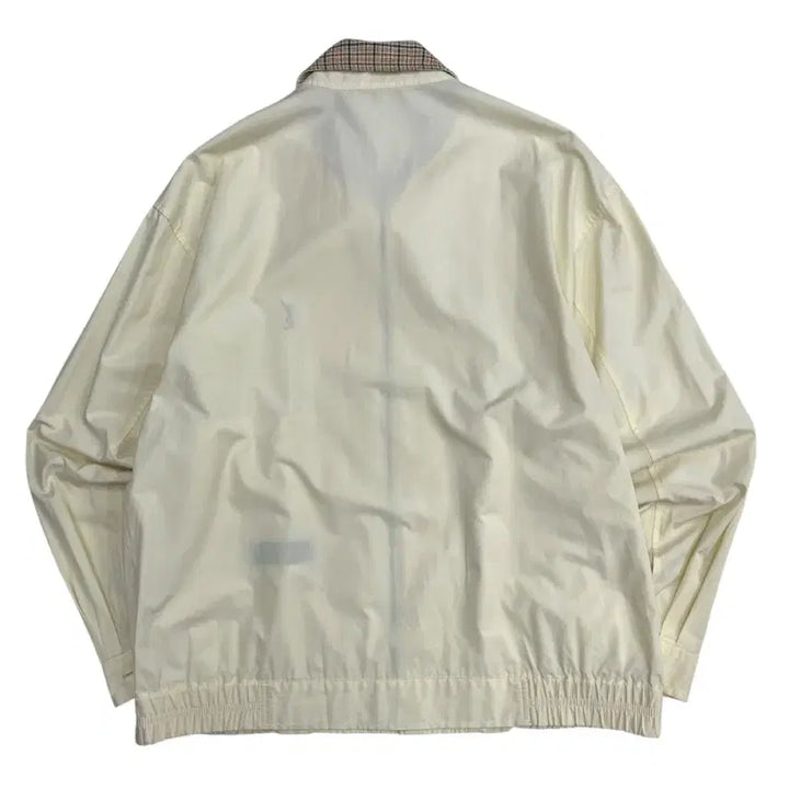 [BUNJANG] Yves Saint Laurent Checkered Collar Ivory Jacket / 입생로랑 체크 카라 아이보리 자켓