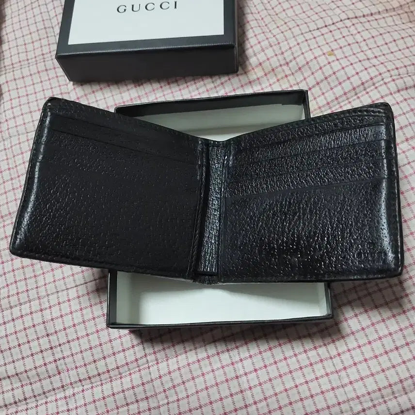 [BUNJANG] Gucci GG Black Bifold Wallet / 구찌 블랙 GG 반지갑 풀박스