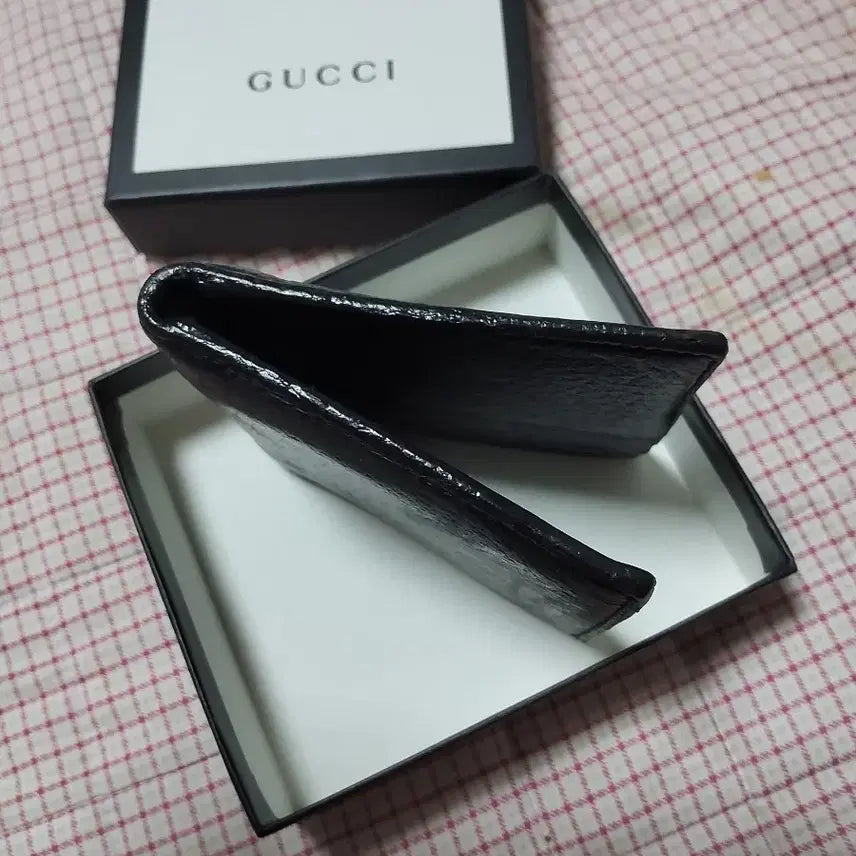 [BUNJANG] Gucci GG Black Bifold Wallet / 구찌 블랙 GG 반지갑 풀박스