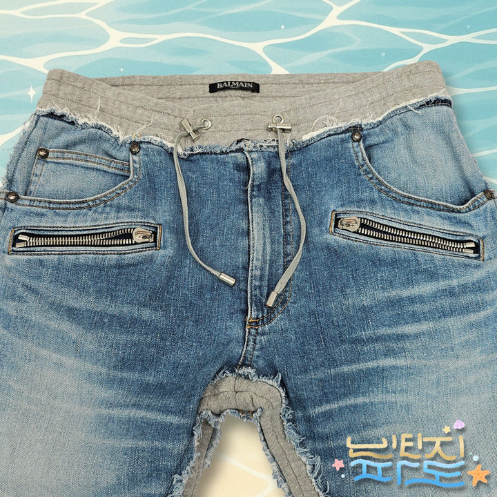 [SOLD OUT] 48 발망 19SS 바이키 트레이닝 데님 조거팬츠