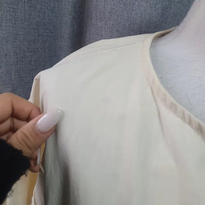 [BUNJANG] Cream Avant Maxi Dress / 크림 아방 바스락 맥시원피스
