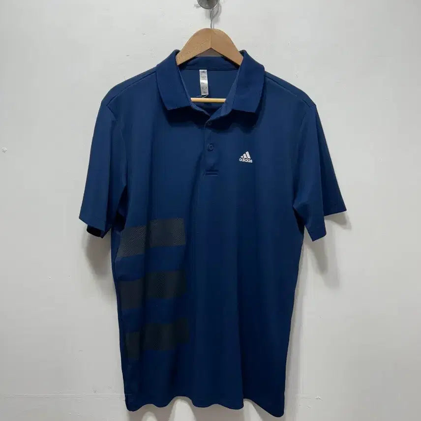 [BUNJANG] Adidas Navy Three-Stripe Polo Shirt 2XL / 아디다스 네이비 삼선 반팔 폴로티 2XL