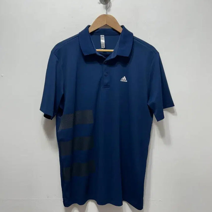 [BUNJANG] Adidas Navy Three-Stripe Polo Shirt 2XL / 아디다스 네이비 삼선 반팔 폴로티 2XL