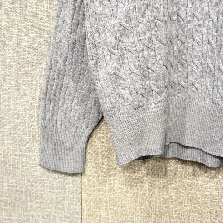 [BUNJANG] U.S. Polo Assn. Cable Knit Sweater Gray / U.S.폴로 케이블 꽈배기 니트  2XL 그레이