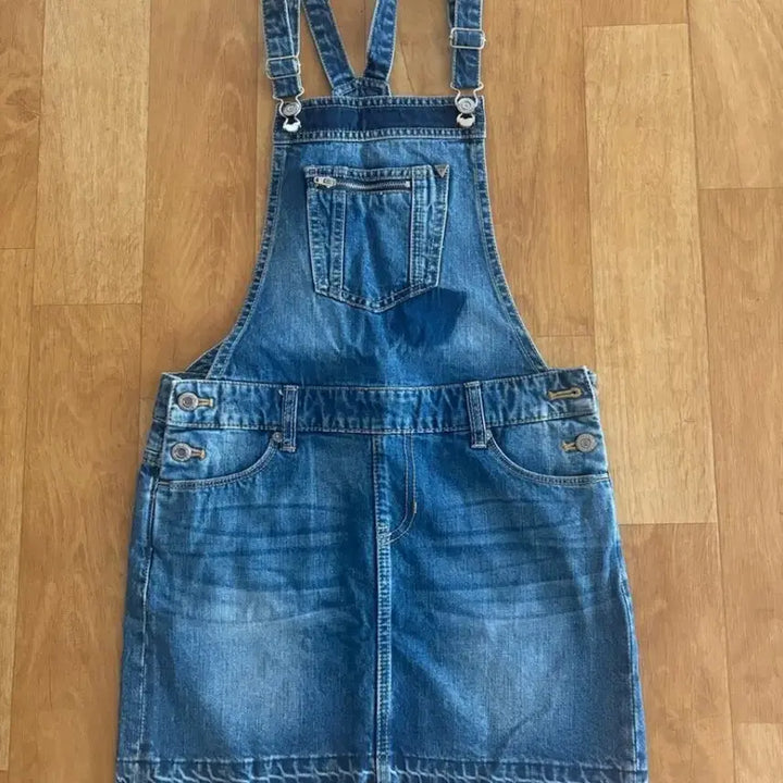 [BUNJANG] Guess Denim Mini Skirt / 정품 게스 데님 멜빵 치마