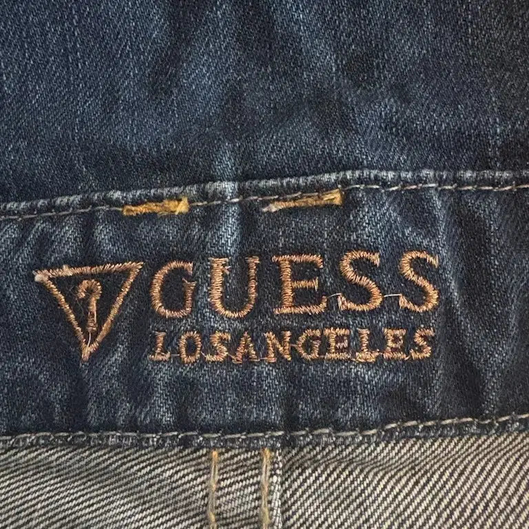 [BUNJANG] Guess Denim Mini Skirt / 정품 게스 데님 멜빵 치마