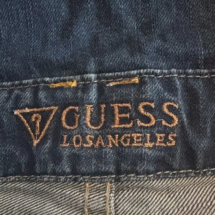 [BUNJANG] Guess Denim Mini Skirt / 정품 게스 데님 멜빵 치마