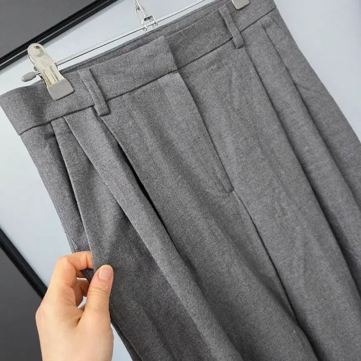 [BUNJANG] ByMina Editorial Wool Blend Wide Trousers / 바이미나 에디토리얼비 울 핀턱 와이드팬츠