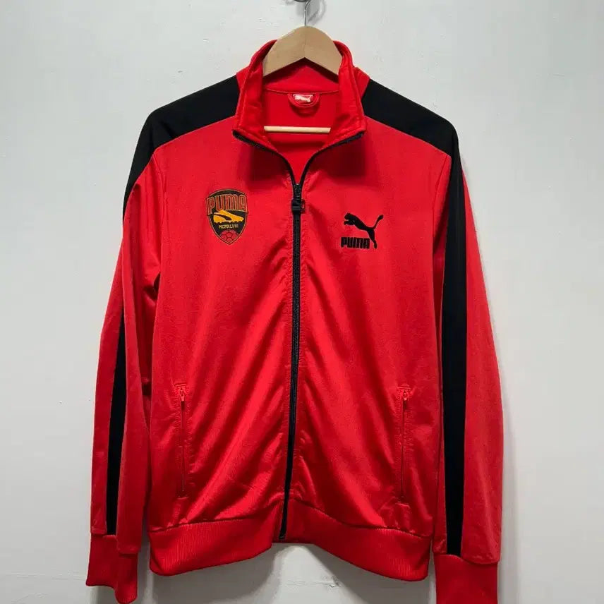 [BUNJANG] Puma Red Track Top Jacket Jersey (L) / 푸마 레드 트랙탑 점퍼 집업 져지 L