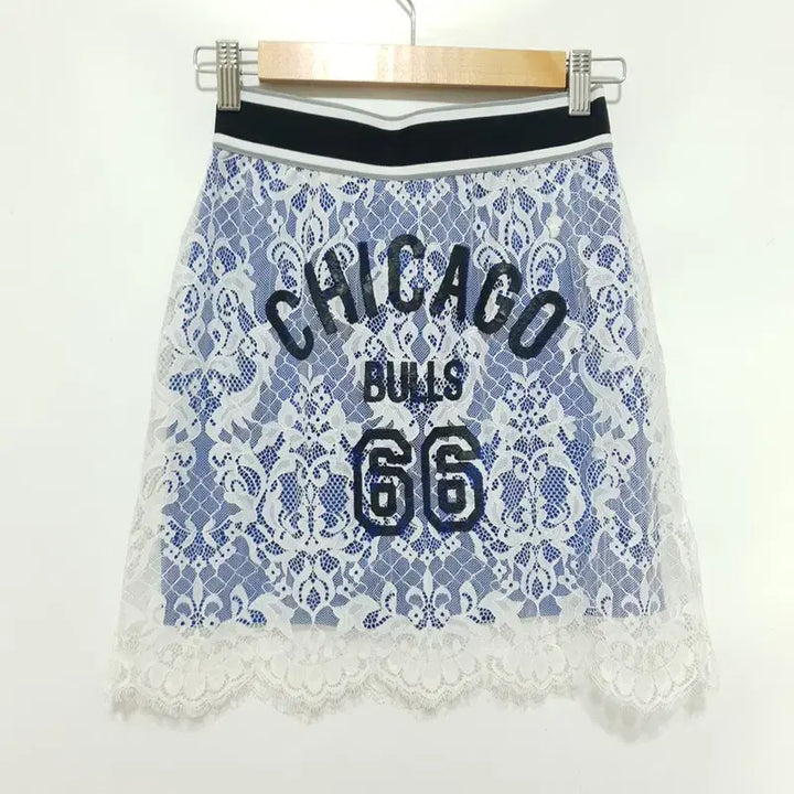 [BUNJANG] NBA Lettering Layered Skirt / NBA 레터링 레이스 레이어드 스커트 26_S0439