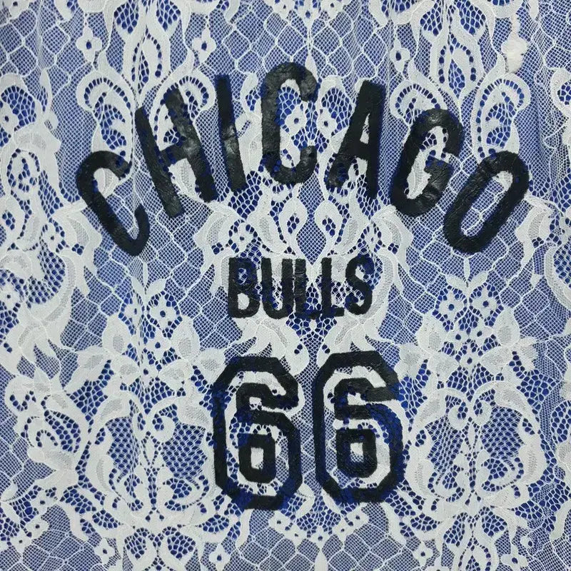 [BUNJANG] NBA Lettering Layered Skirt / NBA 레터링 레이스 레이어드 스커트 26_S0439