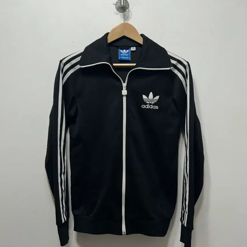 [BUNJANG] Adidas Three-Stripe Track Top Black Jersey Zip-up S / 아디다스 삼선 트랙탑 블랙 져지 집업 S